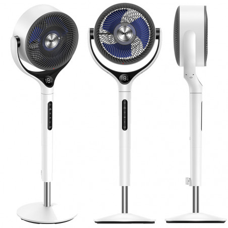 Ανεμιστήρας Dreo TurboPoly™ Fan 565S, 36 W, 6 λειτουργίες, 9 ταχύτητες, 3D ταλάντωση 120°, εφαρμογή για κινητά, Wi-Fi, RGB, HyperSilent, λευκό