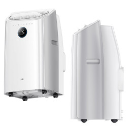 Φορητό κλιματιστικό Dreo 515S, 1500 W, 20-30 τ.μ., 12000 BTU, Ψύξη, Ανεμιστήρας, Απορρόφηση υγρασίας, Φωνητικές εντολές, LED, Λευκό