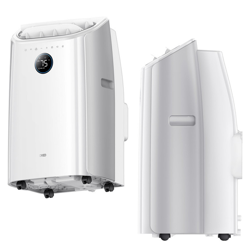 Φορητό κλιματιστικό Dreo 515S, 1500 W, 20-30 τ.μ., 12000 BTU, Ψύξη, Ανεμιστήρας, Απορρόφηση υγρασίας, Φωνητικές εντολές, LED, Λευκό