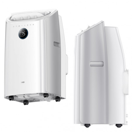 Φορητό κλιματιστικό Dreo 515S, 1500 W, 20-30 τ.μ., 12000 BTU, Ψύξη, Ανεμιστήρας, Απορρόφηση υγρασίας, Φωνητικές εντολές, LED, Λευκό