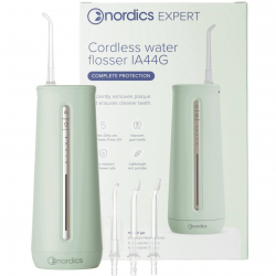 Οδοντικό ντους Nordics IA44G, 230 ml, IPX8, 5 λειτουργίες, 5 επίπεδα ροής, USB-C, Πράσινο