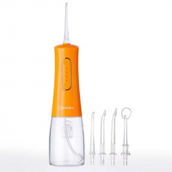 Οδοντικό ντους Nordics Expert IA55O, 340 ml, 7 λειτουργίες, 4 επίπεδα ροής, IPX8, USB-C, Πορτοκαλί