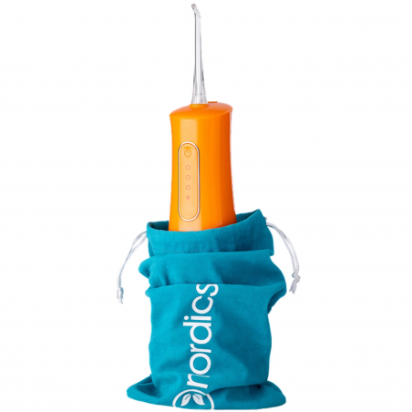 Οδοντικό ντους Nordics Expert IA55O, 340 ml, 7 λειτουργίες, 4 επίπεδα ροής, IPX8, USB-C, Πορτοκαλί