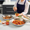 Σετ κατσαρόλες και τηγάνι Ninja EverClad C95000DE, 5 τεμάχια, Ανοξείδωτο ατσάλι, Κατάλληλο για χρήση στο φούρνο έως 315 °C, Ινδουκτική εστία, Χωρίς PFAS, Ανοξείδωτο ατσάλι