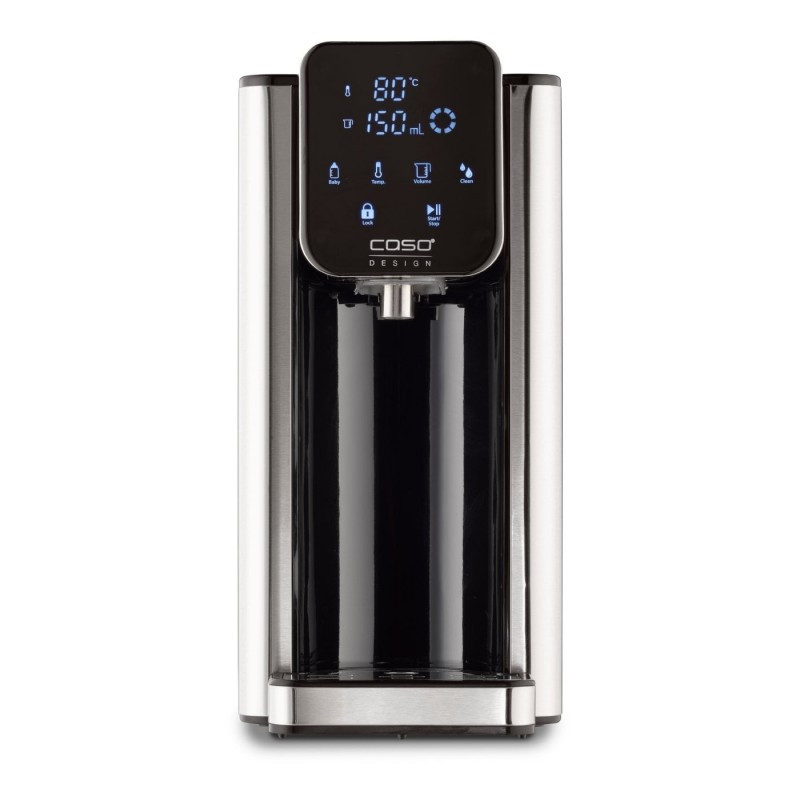 Διανομέας ζεστού νερού Caso HW 660 1879, 2600 W, 2,7 λίτρα, 7 ρυθμίσεις θερμοκρασίας, 40-100 °C, χειριστήριο αφής, φίλτρο, μαύρο/ανοξείδωτο