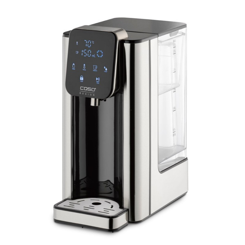 Διανομέας ζεστού νερού Caso HW 660 1879, 2600 W, 2,7 λίτρα, 7 ρυθμίσεις θερμοκρασίας, 40-100 °C, χειριστήριο αφής, φίλτρο, μαύρο/ανοξείδωτο