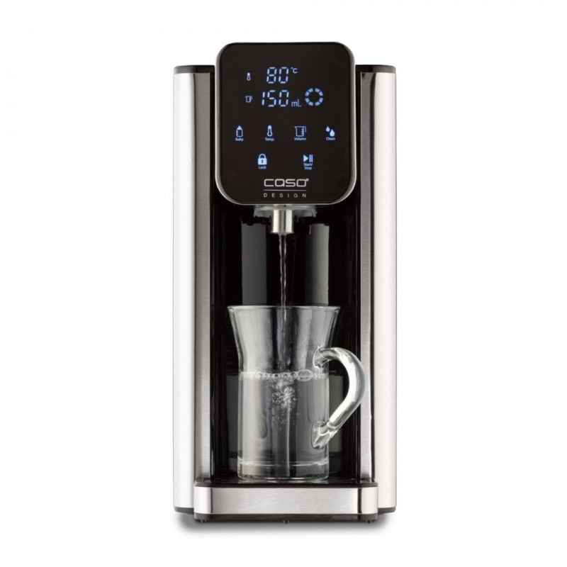 Διανομέας ζεστού νερού Caso HW 660 1879, 2600 W, 2,7 λίτρα, 7 ρυθμίσεις θερμοκρασίας, 40-100 °C, χειριστήριο αφής, φίλτρο, μαύρο/ανοξείδωτο