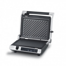 Ηλεκτρική ψησταριά 3 σε 1 Caso Germany SteakMaster Pro, 2000 W, 34 x 24 εκ., 80-240 °C, κεραμική επίστρωση, χρονοδιακόπτης, αφής χειριστήριο, ανοξείδωτο/μαύρο
