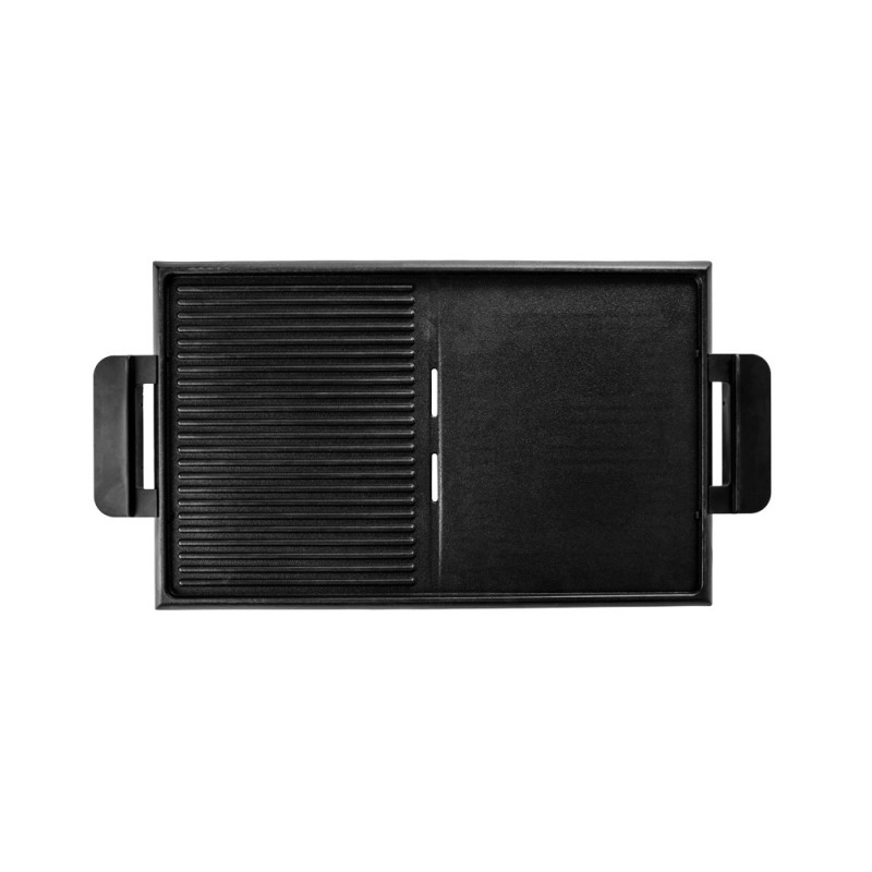 Ηλεκτρική ψησταριά με κινητές πλάκες Gastroback Advanced Pro 42523, 2300 W, 50 × 30 cm, 90–240 °C, Λεία/ραβδωτή, Αντικολλητική, Δίσκος συλλογής λίπους, Μαύρο/ανοξείδωτο