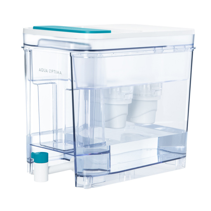Δοχείο φιλτραρίσματος νερού Aqua Optima Perfect Pour WD1003, 8,2 λίτρα, φιλτράρισμα 5 σταδίων, χωρίς BPA, Evolve+, Λευκό/διαφανές