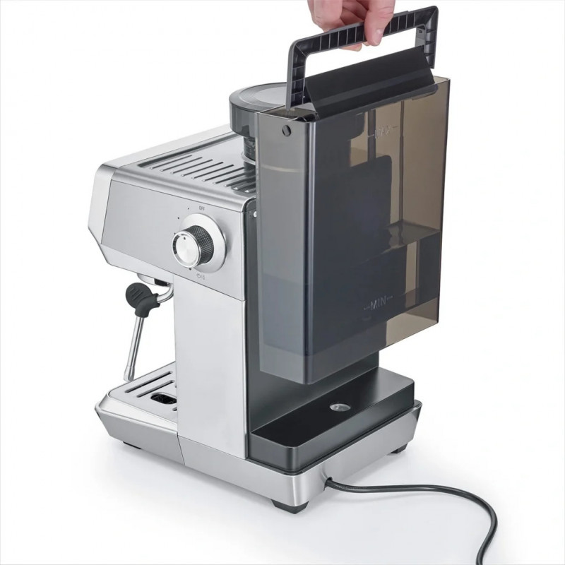 Μηχανή εσπρέσο Caso EspressoGourmet&Grind, 1500 W, 20 bar, 1,8 λίτρα, Ulka, προ-έγχυση, Cold Brew, χειριστήριο με οθόνη αφής, μύλος, πορταφίλτρο, ανοξείδωτο