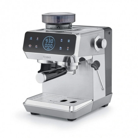 Μηχανή εσπρέσο Caso EspressoGourmet&Grind, 1500 W, 20 bar, 1,8 λίτρα, Ulka, προ-έγχυση, Cold Brew, χειριστήριο με οθόνη αφής, μύλος, πορταφίλτρο, ανοξείδωτο