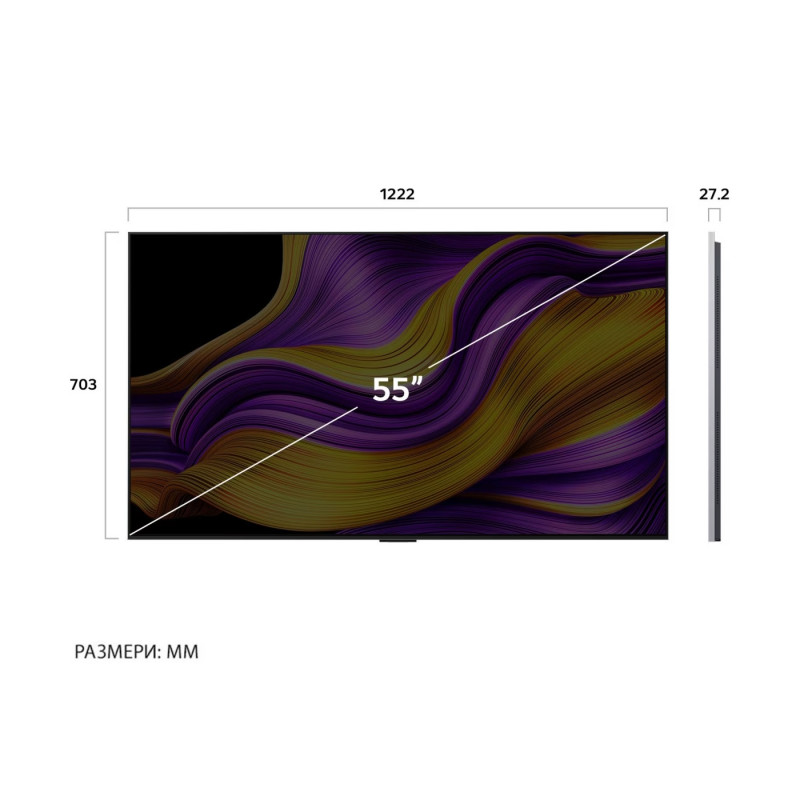 Τηλεόραση LG OLED55G51LW, 4K Ultra HD 3840 x 2160, 55", Κατηγορία E, Tandem OLED, Smart TV, Dolby Vision, AI Upscaling, webOS, Μαύρο