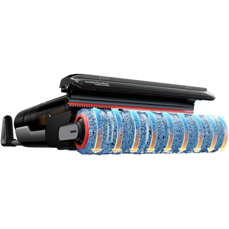 Κάθετη σκούπα και σφουγγαρίστρα Dreame H12 Pro FlexReach HHR44A, 400 W, 18.000 Pa, 50 λεπτά, 4 λειτουργίες, Πλύσιμο στους 90 °C, Αυτοκαθαρισμός & Αυτοστεγνωμός, Οθόνη LED, Μαύρο