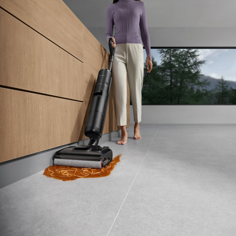 Κάθετη σκούπα και σφουγγαρίστρα Dreame H12 Pro FlexReach HHR44A, 400 W, 18.000 Pa, 50 λεπτά, 4 λειτουργίες, Πλύσιμο στους 90 °C, Αυτοκαθαρισμός & Αυτοστεγνωμός, Οθόνη LED, Μαύρο