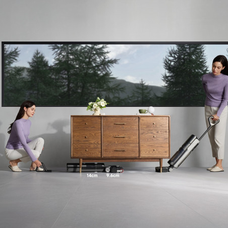 Κάθετη σκούπα και σφουγγαρίστρα Dreame H12 Pro FlexReach HHR44A, 400 W, 18.000 Pa, 50 λεπτά, 4 λειτουργίες, Πλύσιμο στους 90 °C, Αυτοκαθαρισμός & Αυτοστεγνωμός, Οθόνη LED, Μαύρο