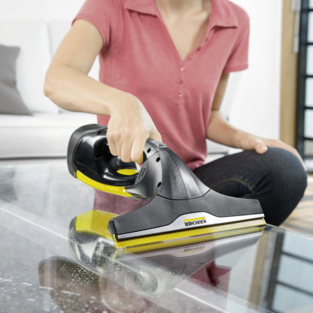 Συσκευή καθαρισμού παραθύρων Karcher WV 2 PREMIUM, 100 ml, Αυτονομία 35 λεπτών, Έως 105 m², Ένδειξη LED, Μαύρο/Κίτρινο