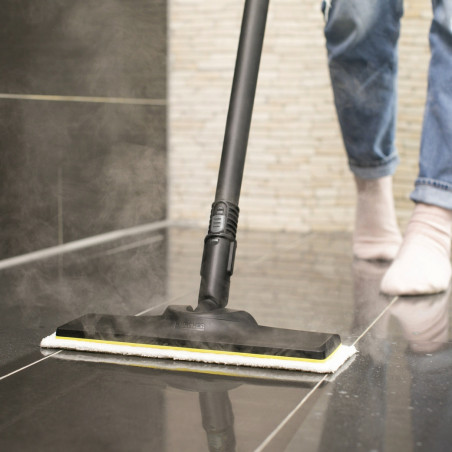Ατμοκαθαριστής Karcher SC 2 EasyFix, 1500 W, 1 λίτρο, 3,2 bar, 75 m², χρόνος προθέρμανσης έως 6,5 λεπτά, προστασία από τα παιδιά, λευκό/μαύρο