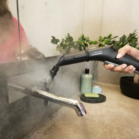 Ατμοκαθαριστής Karcher SC 2 EasyFix, 1500 W, 1 λίτρο, 3,2 bar, 75 m², χρόνος προθέρμανσης έως 6,5 λεπτά, προστασία από τα παιδιά, λευκό/μαύρο