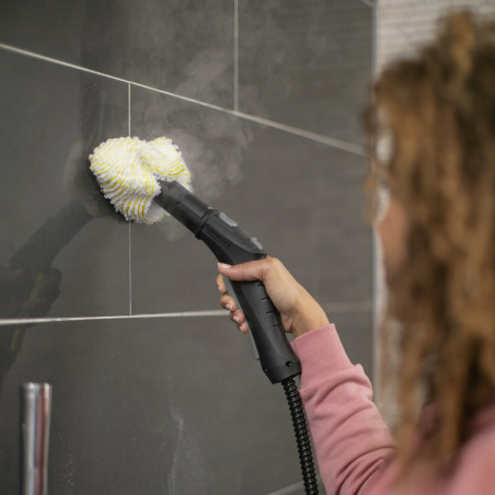 Ατμοκαθαριστής Karcher SC 2 EasyFix, 1500 W, 1 λίτρο, 3,2 bar, 75 m², χρόνος προθέρμανσης έως 6,5 λεπτά, προστασία από τα παιδιά, λευκό/μαύρο