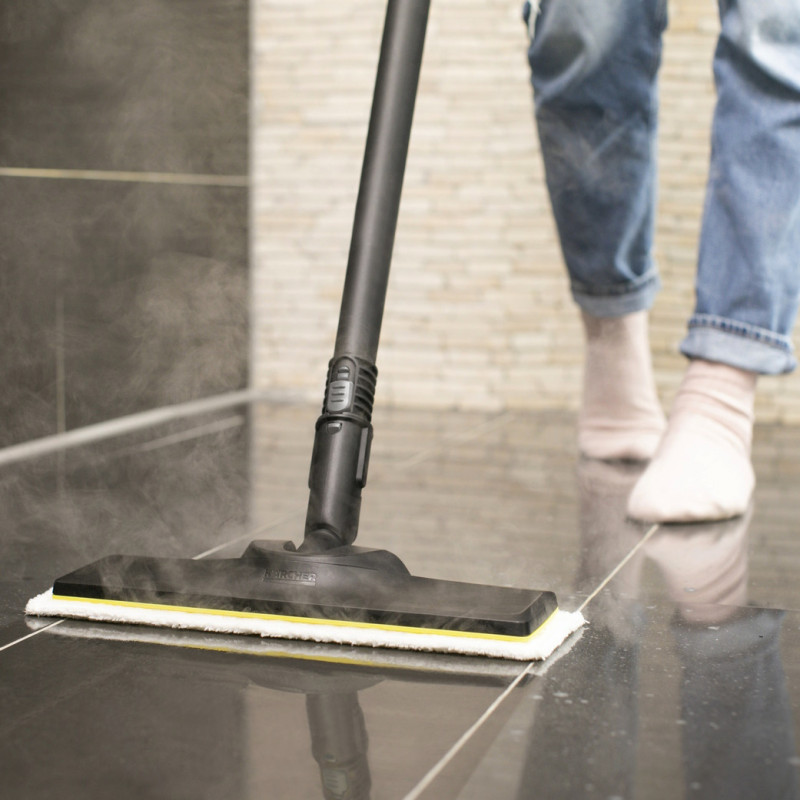 Ατμοκαθαριστής Karcher SC 3 EasyFix, 1900 W, 1 λίτρο, 3,5 bar, 75 m², Θέρμανση σε 30 δευτερόλεπτα, Προστασία από τα παιδιά, Λευκό/Μαύρο