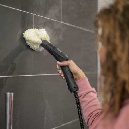 Ατμοκαθαριστής Karcher SC 3 EasyFix, 1900 W, 1 λίτρο, 3,5 bar, 75 m², Θέρμανση σε 30 δευτερόλεπτα, Προστασία από τα παιδιά, Λευκό/Μαύρο