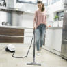Ατμοκαθαριστής Karcher SC 3 EasyFix, 1900 W, 1 λίτρο, 3,5 bar, 75 m², Θέρμανση σε 30 δευτερόλεπτα, Προστασία από τα παιδιά, Λευκό/Μαύρο