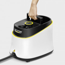 Ατμοκαθαριστής Karcher SC 3 Deluxe, 1900 W, 1 λίτρο, 3,5 bar, 75 m², Θέρμανση σε 30 δευτερόλεπτα, ενδεικτική λυχνία LED, Λευκό/Μαύρο