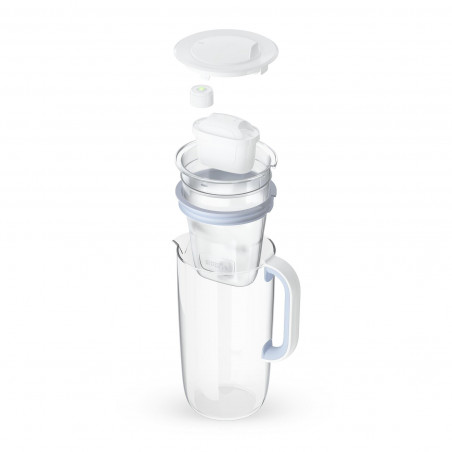 Κανάτα φιλτραρίσματος νερού Brita Maxtra PRO, 2,5 λίτρα, ενδεικτική λυχνία LED, βοριοπυριτικό γυαλί, γαλάζιο