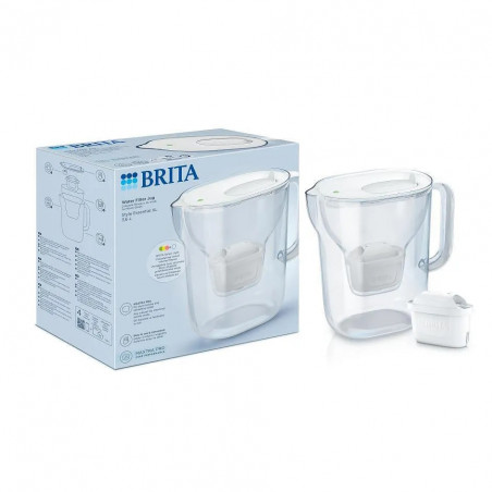 Κανάτα φιλτραρίσματος νερού Brita Style Essential XL, 2,3 λίτρα, ενδεικτική λυχνία LED, φίλτρο Maxtra Pro, λευκό
