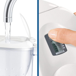 Κανάτα φιλτραρίσματος νερού Brita Marella Cool Memo, 2,4 λίτρα, ηλεκτρονική ένδειξη Memo, φίλτρο Maxtra Pro, χωρίς BPA, λευκό
