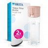 Φιάλη νερού με φίλτρο Brita Fill & Go Vital, 600 ml, φίλτρα MicroDisc, χωρίς BPA, ροζ