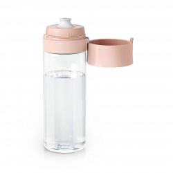 Φιάλη νερού με φίλτρο Brita Fill & Go Vital, 600 ml, φίλτρα MicroDisc, χωρίς BPA, ροζ