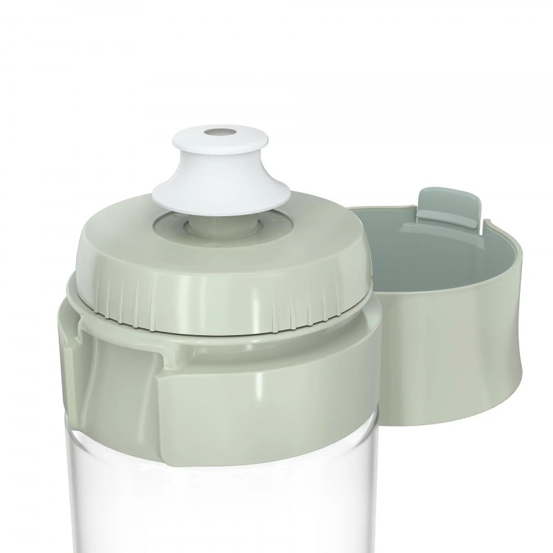 Φιάλη νερού με φίλτρο Brita Fill & Go Vital, 600 ml, φίλτρα MicroDisc, χωρίς BPA, ανοιχτό πράσινο