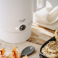 Ηλεκτρική κατσαρόλα για ταξίδια Adler AD 1388w, 650 W, 0,8 λίτρα, Αφαιρούμενο καπάκι, Περιστρεφόμενη βάση, Λευκό