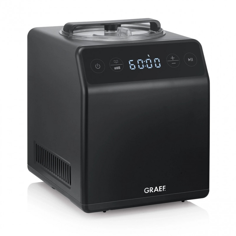 Παγωτομηχανή 2 σε 1 Graef IM706, 180 W, 2 λίτρα, 4 προγράμματα, από -18 °C έως -35 °C, οθόνη αφής, μαύρο