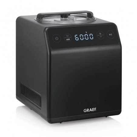 Παγωτομηχανή 2 σε 1 Graef IM706, 180 W, 2 λίτρα, 4 προγράμματα, από -18 °C έως -35 °C, οθόνη αφής, μαύρο