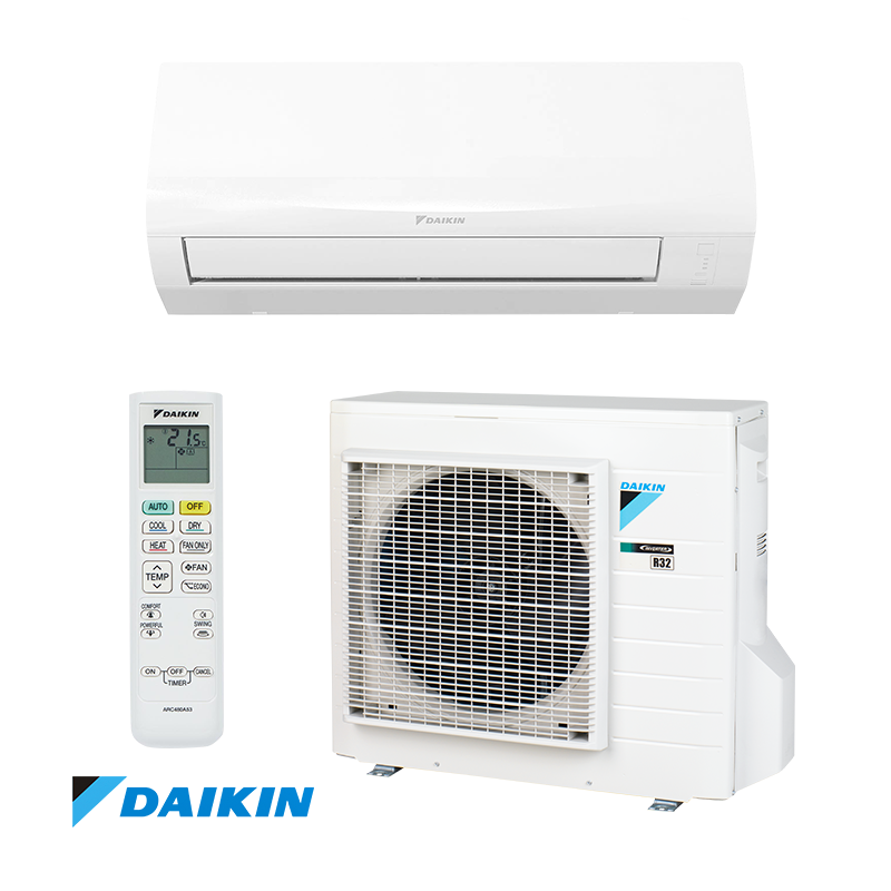 Κλιματιστικό Daikin Sensira FTXF25F + RXF25F με inverter, 9000 BTU, WiFi, 17 τ.μ., A++, R-32, Λευκό