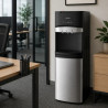 Διανομέας νερού με παγομηχανή Finlux FWD-2602IM, 520 W, 12-95 °C, Ψύξη 4 λ/ώρα, Θέρμανση 5 λ/ώρα, Με συμπιεστή, Μαύρο/ασημί