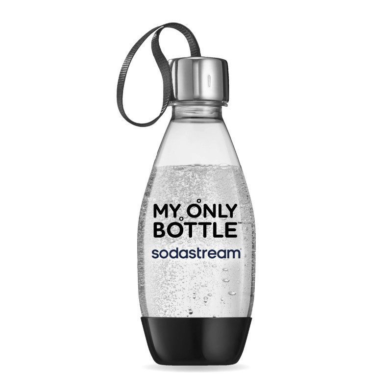 Φιάλη ανθρακούχου νερού Sodastream My Only Bottle, 0,5 λ, χωρίς BPA, συμβατή με τα μοντέλα Spirit, Jet, Fizzi, Genesis, One Touch, Play, Power και Source, μαύρη