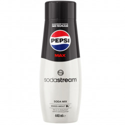 Συμπυκνωμένο σιρόπι SodaStream Pepsi Max, 440 ml, Έως 9 λίτρα, Χωρίς αλλεργιογόνα και ΓΤΟ, Λευκό/μαύρο