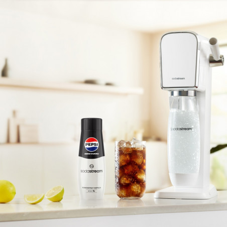 Συμπυκνωμένο σιρόπι SodaStream Pepsi Max, 440 ml, Έως 9 λίτρα, Χωρίς αλλεργιογόνα και ΓΤΟ, Λευκό/μαύρο