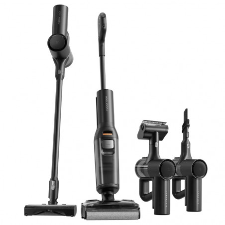 Κάθετη ηλεκτρική σκούπα Roborock F25 ACE Combo, 269 W, 25.000 Pa, 560 ml, 4 επίπεδα ισχύος, Αυτοκαθαρισμός, Αυτονομία έως 60 λεπτά, Μαύρο