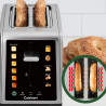 Τοστιέρα Cuisinart SimpliTouch XL RBT2200U, 1000 W, 6 επίπεδα, 5 προγράμματα, οθόνη αφής, αυτόματη κεντράρισμα, ανοξείδωτο/μαύρο