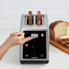 Τοστιέρα Cuisinart SimpliTouch XL RBT2200U, 1000 W, 6 επίπεδα, 5 προγράμματα, οθόνη αφής, αυτόματη κεντράρισμα, ανοξείδωτο/μαύρο