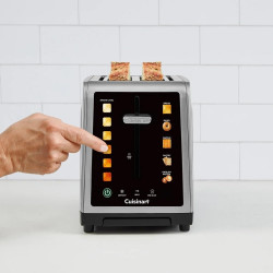 Τοστιέρα Cuisinart SimpliTouch XL RBT2200U, 1000 W, 6 επίπεδα, 5 προγράμματα, οθόνη αφής, αυτόματη κεντράρισμα, ανοξείδωτο/μαύρο