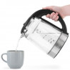 Ηλεκτρικός βραστήρας Cuisinart GK19E Double Glass, 3000 W, 1,7 λίτρα, 50-100 °C, βάση 360°, χειριστήρια αφής, φίλτρο, ενδεικτική λυχνία, ανοξείδωτο/μαύρο