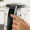 Ηλεκτρικός βραστήρας Cuisinart GK19E Double Glass, 3000 W, 1,7 λίτρα, 50-100 °C, βάση 360°, χειριστήρια αφής, φίλτρο, ενδεικτική λυχνία, ανοξείδωτο/μαύρο