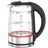 Ηλεκτρικός βραστήρας Cuisinart GK19E Double Glass, 3000 W, 1,7 λίτρα, 50-100 °C, βάση 360°, χειριστήρια αφής, φίλτρο, ενδεικτική λυχνία, ανοξείδωτο/μαύρο