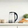 Ηλεκτρικός βραστήρας Cuisinart GK19E Double Glass, 3000 W, 1,7 λίτρα, 50-100 °C, βάση 360°, χειριστήρια αφής, φίλτρο, ενδεικτική λυχνία, ανοξείδωτο/μαύρο